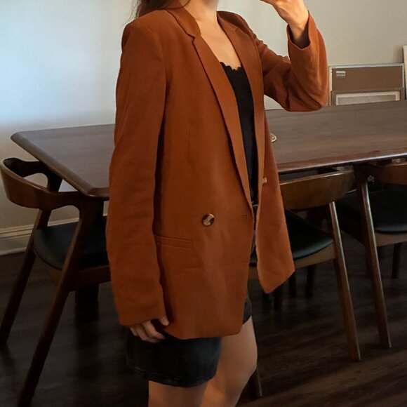 Burnt Orange/Brown Blazer - Size 0 - Picture 5 of 5